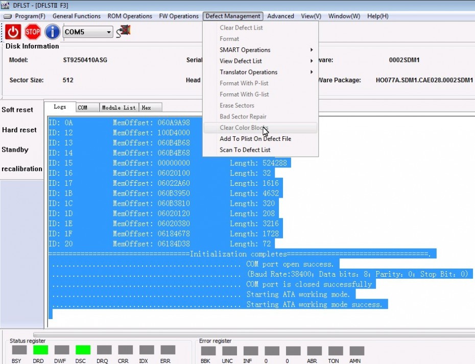 Seagate F3 ST500DM002 Bad Sector Repair - Dolphin Data Lab